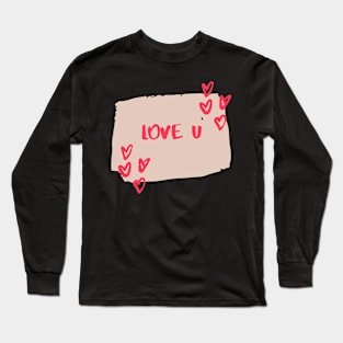 Love U Heart Art Long Sleeve T-Shirt